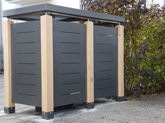 Mülltonnenbox Blech Querschlitz