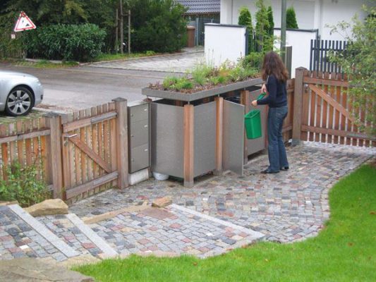 Mülltonnehaus Edelstahl