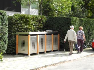 Müllboxen für 4 Tonnen