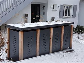 Müllboxen für 4 Tonnen